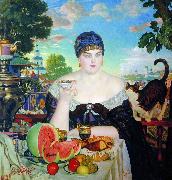 Boris Kustodiev The Merchants Wife oil painting reproduction